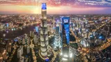 Shanghai Skyline at Sunset